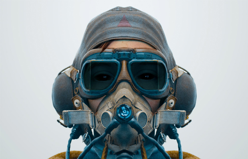 Illustration for article titled The alien's eyes are almost obscured by dark goggles